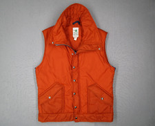 Vintage Sierra Designs Vest Mens XL Orange Full Zip Snap Front Puffer Gorpcore