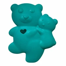 Lil Jumbl Baby Teether Mommy and Baby Bear Pendant TR013 Turquoise