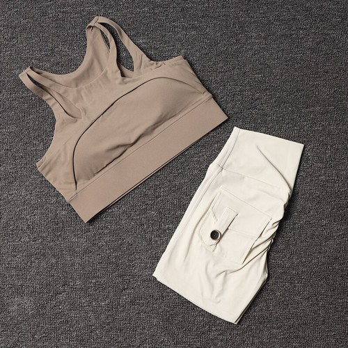 Women's Tracksuit Shorts Yoga Set With Pocket High Waist Sportswear Leggings - 第 24/41 張圖片
