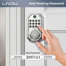 Keyless Entry Door Lock with Handle, App Control Front Door Lock Set Keyless ...