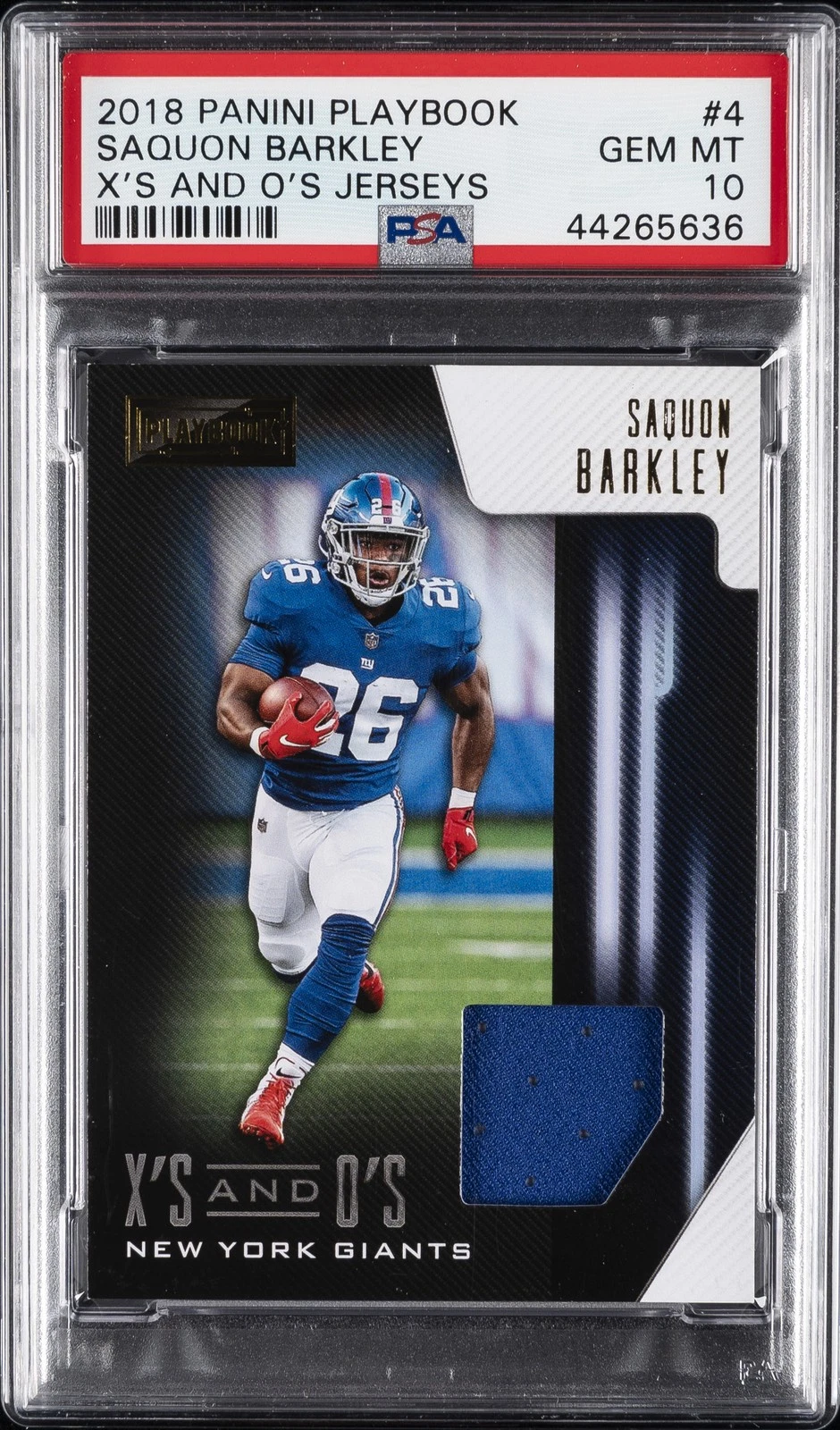 Saquon Barkley Panini Playbook X's and O's Jerseys #4 Base