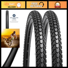 26" Mountain Bike Tires 26x1.95 Foldable Bicycle Tires - 2 Pack, Durable  Light