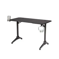 Safco 5393BL Computer Gaming Desk (47.2”W x 23.6”D x 29.5”H) BLACK,  LED Desk