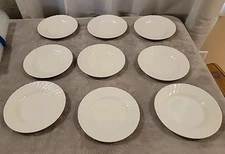 (9) Vintage Franciscan Ware Coronado Swirl Ivory 6 1/2" Bread Plates