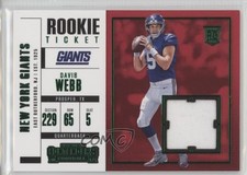 2017 Contenders Rookie Ticket Swatches Horizontal Variation Davis Webb #SW-5 1p5