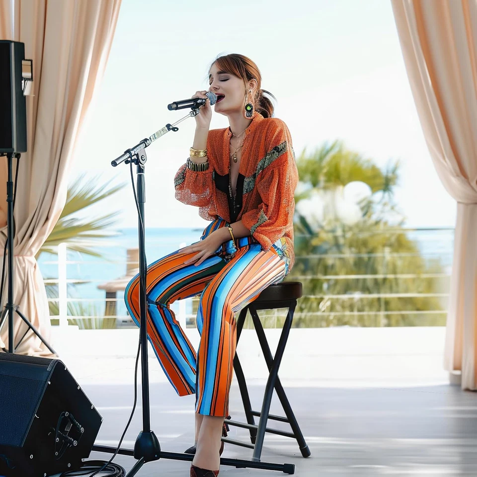 Cushioned Padded Folding Stool,23.6-Inch Counter Height Bar Stool,Portable Foldi - Image 2 of 4