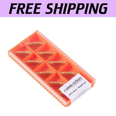 High-Performance MGMN-3 TiN Coated Carbide Inserts - 10 Pack for Machinists