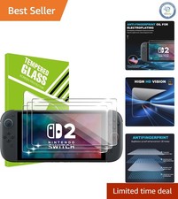 Anti-Scratch Dust Resistant 3-Pack Tempered Glass for NS Switch 2 Screens