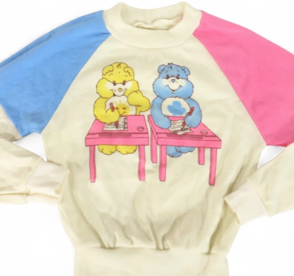 VERDADERO VINTAGE Care Bears Sudadera Top CHEER & FUNSHINE Dibujo en Escritorios TALLA 4-5? Foto 2 de 4