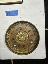 (VT20) - ANTIQUE 5" SETH THOMAS MANTEL CLOCK DIAL BEZEL AND GLASS - ORNATE