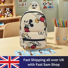Disney New Fashionable Mickey Mouse Pattern Children's School Bag Backpack UK