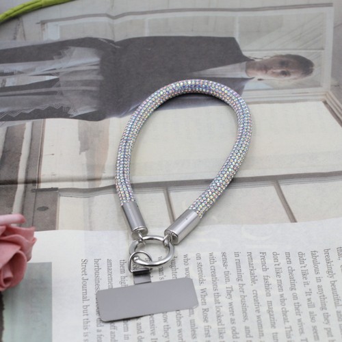 Bright Rhinestone Phone Lanyard Diamond Crystal Keychain Phone Accessories - Photo 13 sur 21
