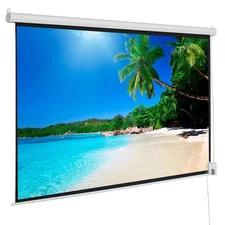 92" 16:9 HD Electric Motorized Projector Screen Projection Remote Classroom Home
