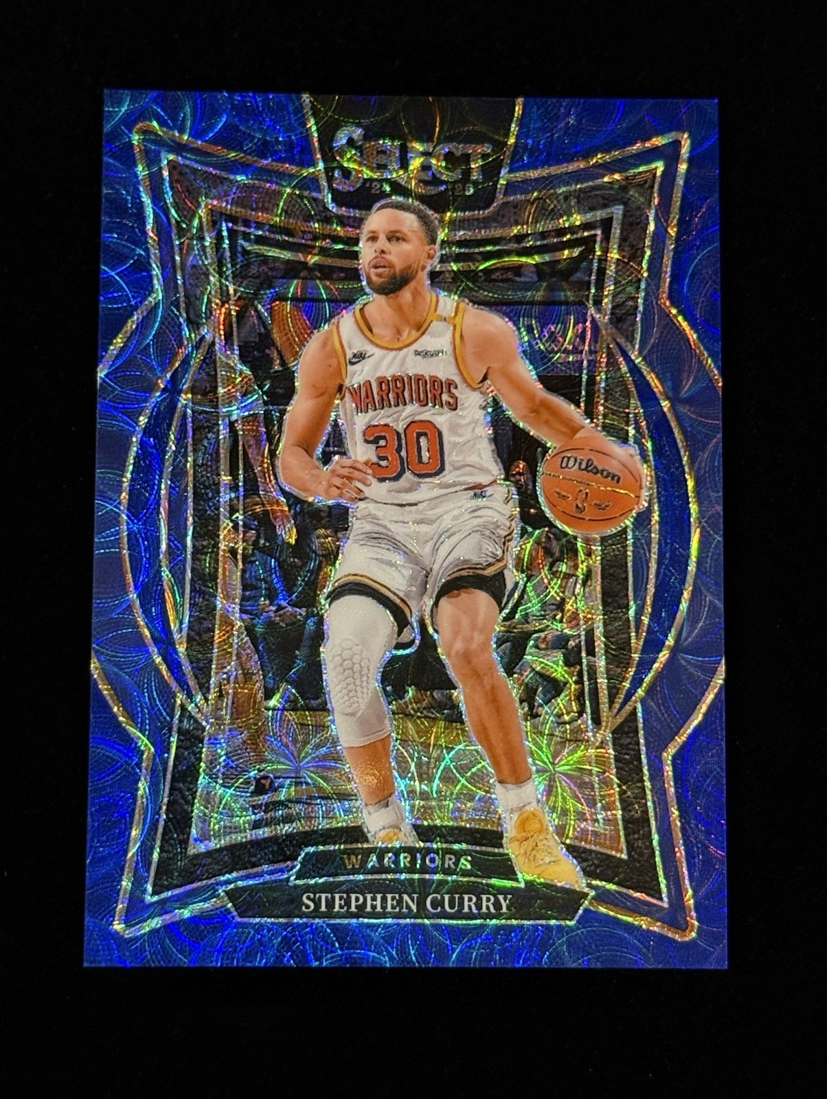 Stephen Curry 2024-25 Panini Select Blue Scope Prizm Concourse #'d/249