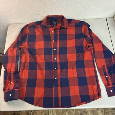 American Rag Button Up Shirt Mens XXL Red And Blue