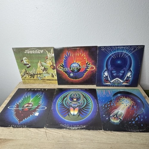 Journey Vinyl Record Album Lot Of 6 Vintage Captured Escape Evolution Frontiers