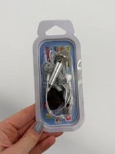 Mini Wired Microphone w Earbuds for Phone Voice Recording Karaoke New