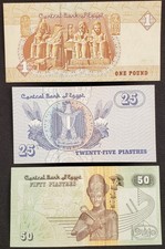 Egypt Banknotes - 2006 - 1  25 50 Piastres