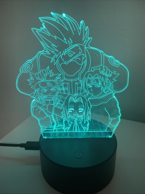 Anime Naruto 3d Lampe Uzumaki Kinder Led Nachtlicht Schlafzimmer Dekor Kakashi