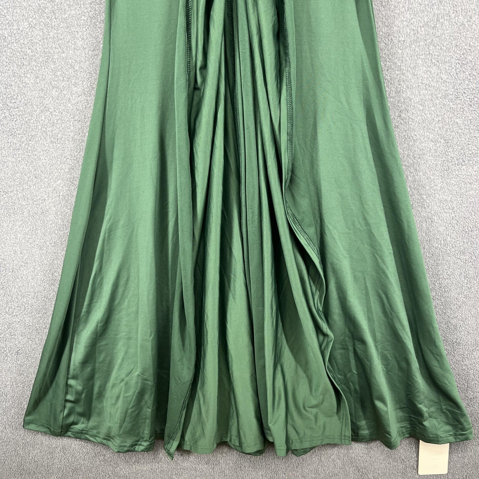 MUSERA Dress Womens Small Green Off Shoulder Ruched Mermaid Maxi Gown Formal