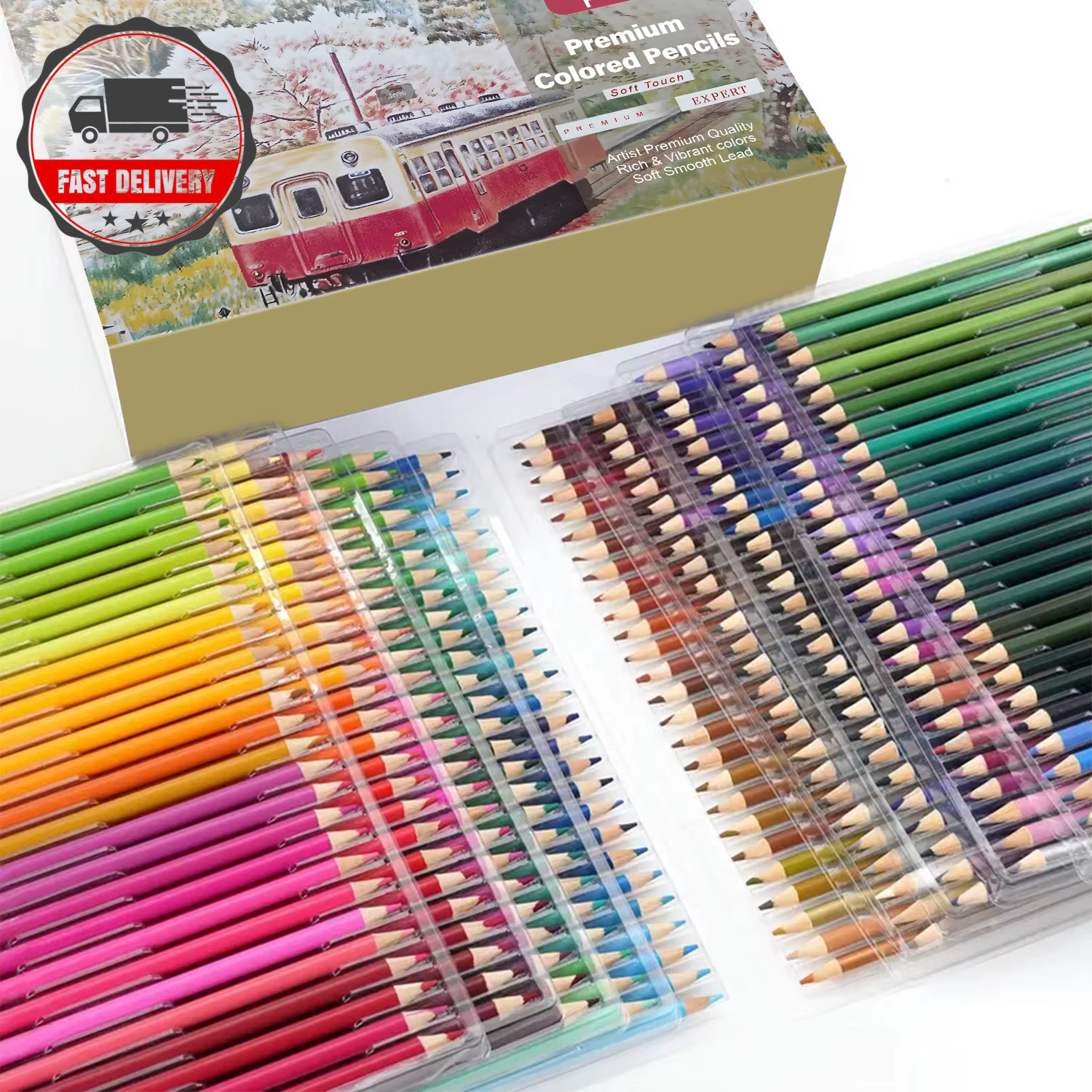 180 Colours Professional Oil Coloured Pencils Set Fine Art Drawing Sketching