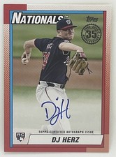 2025 Topps DJ Herz 35th 1990 Topps Baseball Auto (Series 1) Nationals