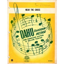 Oahu Diagram Method Near the Cross Hawaiian Guitar A Major Tuning Sheet Music 8B