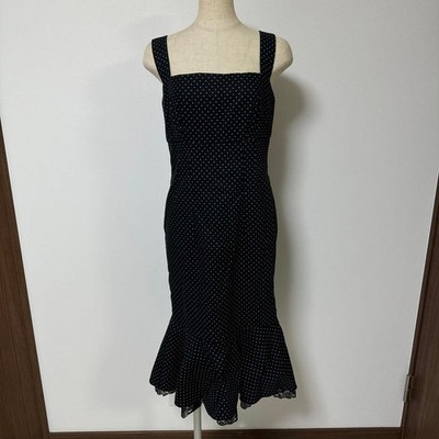 Dolce & Gabbana Polka Dot Sheath Dress Mermaid Dress Sleeveless Black Women  | eBay