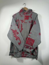 Mens Unbranded Christmas Funky Quarter Zip Jumper Size 5-6 F2 0378