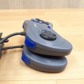 LOT 2 Official Victor SEGA Saturn Navy Blue Controller Pad RG-CP5 OEM SS Japan