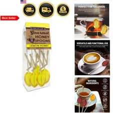 Honey Spoons Set of 6 Natural Clover Honey Stirring Spoons Tea Coffee Drink E...