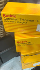 Lot of 4 Kodak Carousel 140 Slide Trays w/Original Box for Kodak Projectors