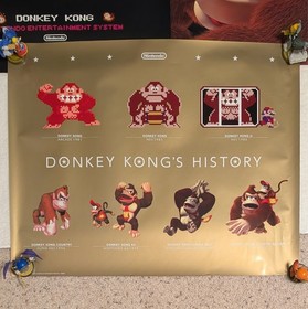 Club Nintendo 3 Poster Set, Donkey Kong Country & Diddy, NES, DK's History 28x22