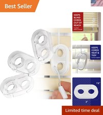 Window Shade Cord Winder - 4 Pack, Durable Plastic, Clear, Manage Heavy Blind...