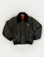 Redskins Genuine Leather Aviation Bomber Jacket 