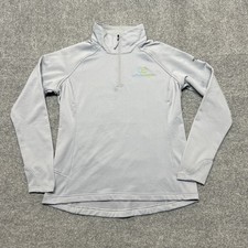 The North Face Pullover Womens Large Gray 1/4 Zip Fleece Mock Neck Hiking Top