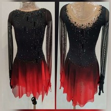 Stylish Ice skating dress figure skating competition dance costume