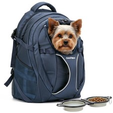 Dog Backpack Carrier for Hiking, Pet Travel Bag up to 18 lbs, 2-in-1 Foldable...