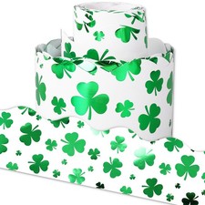St. Patrick's Day Bulletin Board Borders Green Foil Shamrock Die-Cut Border Trim