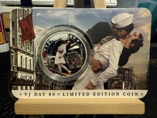 Official WWII Vj Day 80th Anniv 2025 Solomon Islands 50c .999 Silver Plated Coin