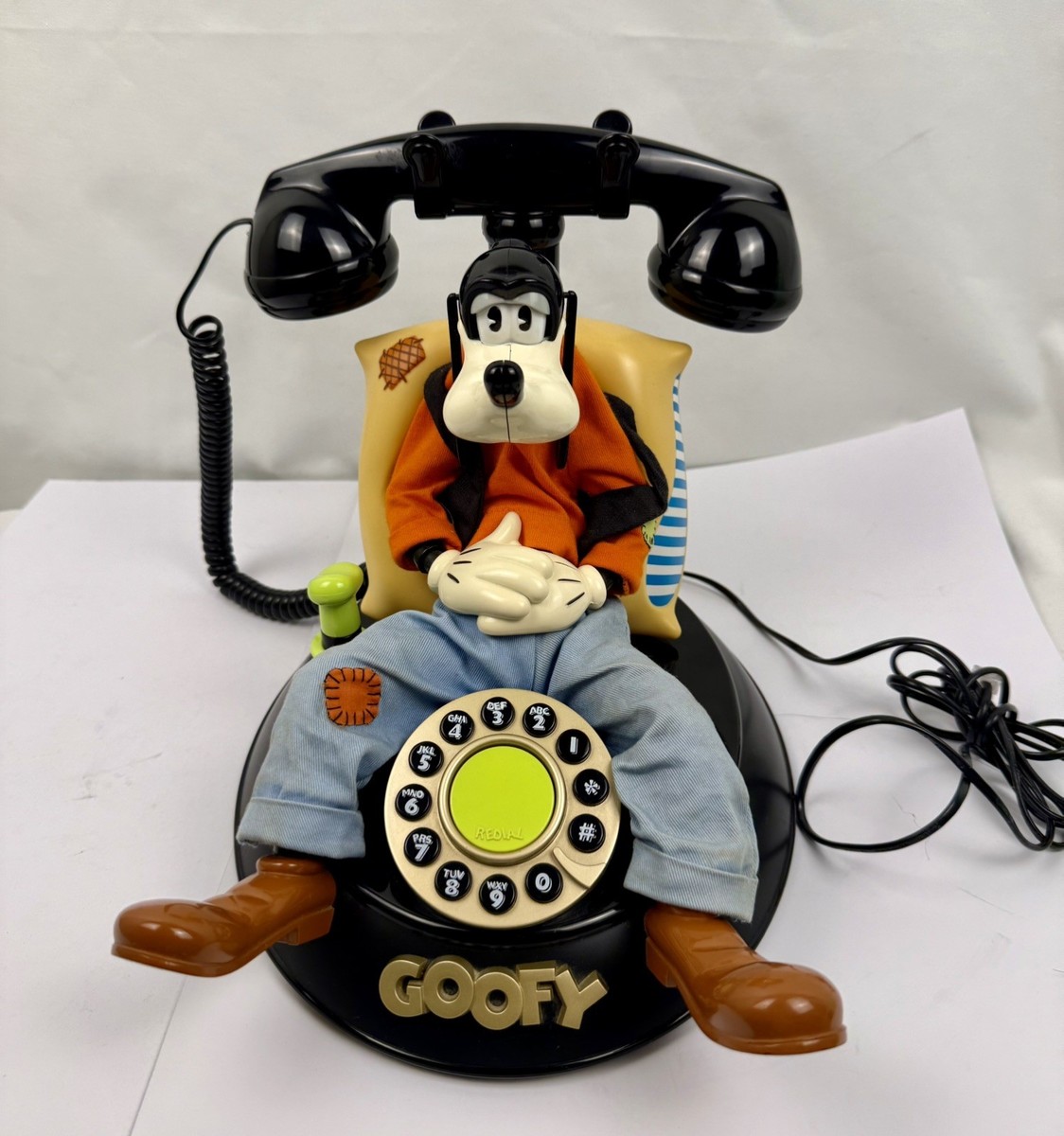 Disney Telemania Goofy Animated Talking Landline Corded Telephone Disney Telemania Goofy Animated Talking Landline Corded Telephone