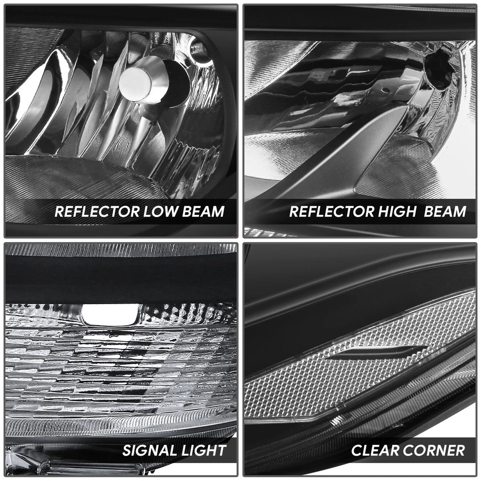 Conjunto de farol de lente âmbar carcaça cromada Mercedes-Benz Sprinter ajuste 19-22 - Imagem 3 de 4