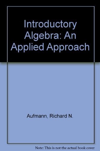 Introductory Algebra: An Applied Approach