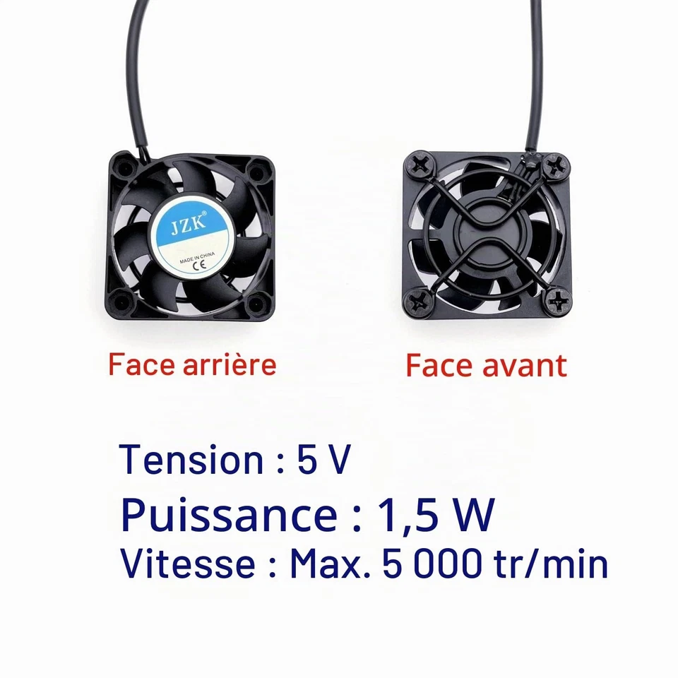 Ventilateur de Refroidissement USB 5V 40mm JZK 3 Vitesses - Photo 3/4