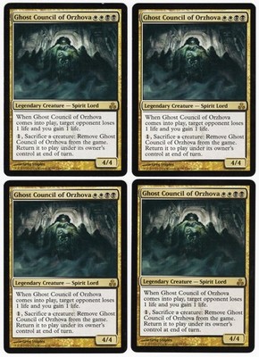 Ghost Council of Orzhova x4 4x 2006 Guildpact PLAYSET Rare Creature MTG NM AZ1