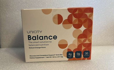 UNICITY Balance Cholesterol Support Drink Mix 30 Stick Pack Orange Exp 2028