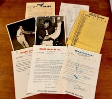 Pedro Mir estate Miami Jai Alai lot. Letters, Programs, rosters, more!
