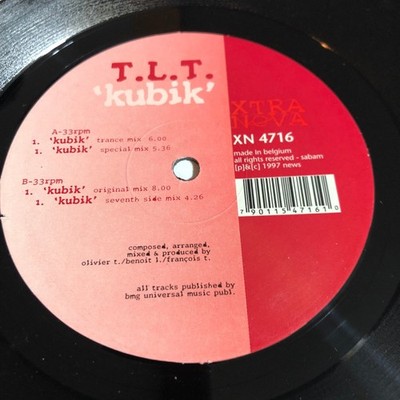 T.L.T.   Kubik 12'' EP Record 1997 XTRA NOVA Trance Techno XN-4716