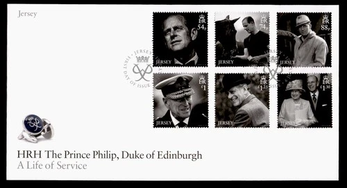 DR WHO 2021 GB JERSEY FDC PRINCE PHILIP COMBO L1.30 M68291