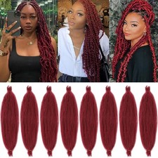 24 Inch Pre-Separated Springy Afro Twist Hair 8 Packs Wine Red Spring Twist